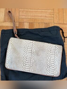 Calvin Klein CK leather clutch with dust bag